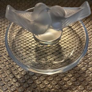 Lalique crystal ring dish.